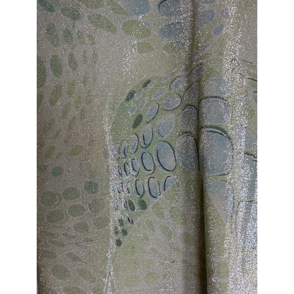 Y2K Tess Metallic Shimmery Top Blouse Womens Medium Fairy Fairycore Sage Green - Picture 4 of 6